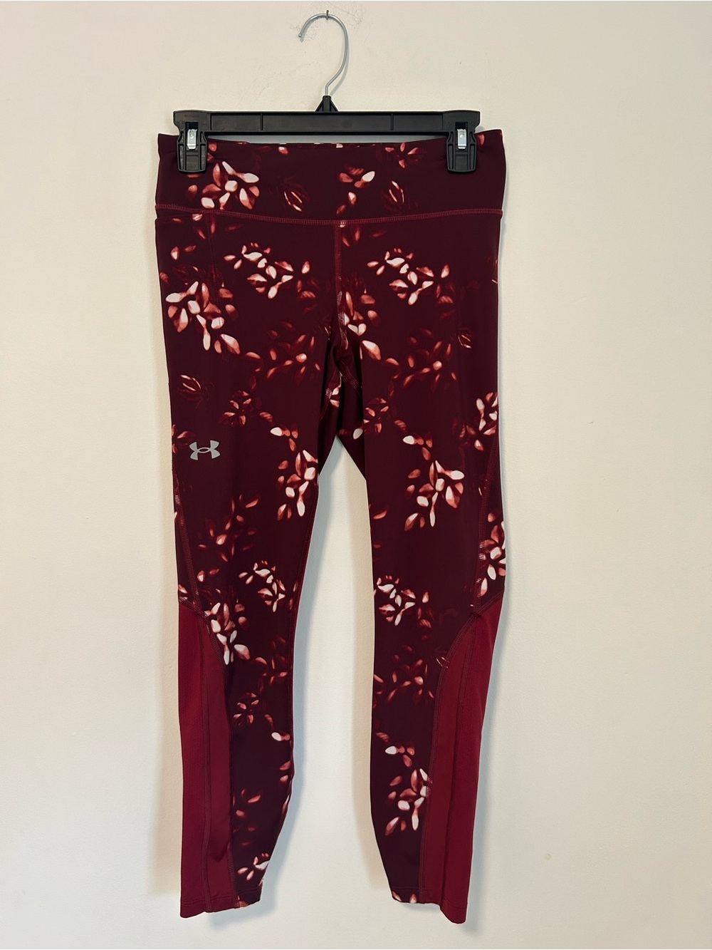 Under Armour Burgundy Floral Performance Leggings